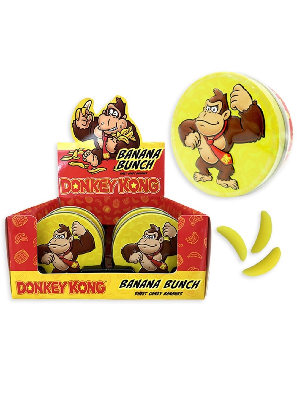 Donkey Kong Banana Bunch Tin PDQ 12Pk